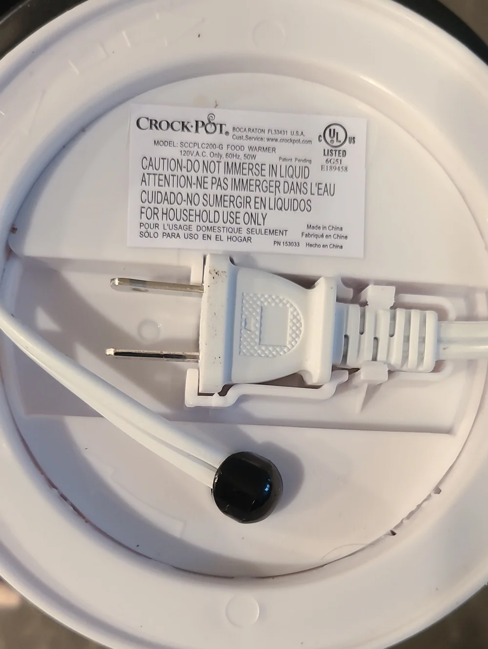 Crock-Pot Small Portable Luncj Warmer - White & Black